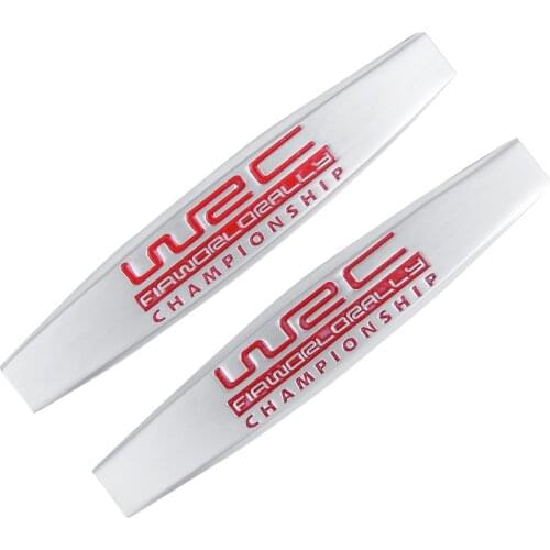 Car Styling Emblem Matt Side Fender Stickers Metal Badge Decals for WRC Logo for Ferrari BMW Porsche Subaru Volvo Renault Skoda