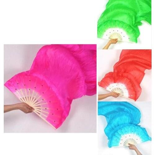 Hot sell! Free shipping 120pcs/lot belly dance fan silk veils with 5colors available SN235