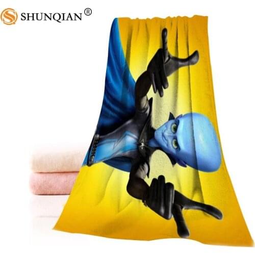Hot Custom Megamind Towel Printed Cotton Face/Bath Towels Microfiber Fabric For Kids Men Women Shower Towels A7.24-1