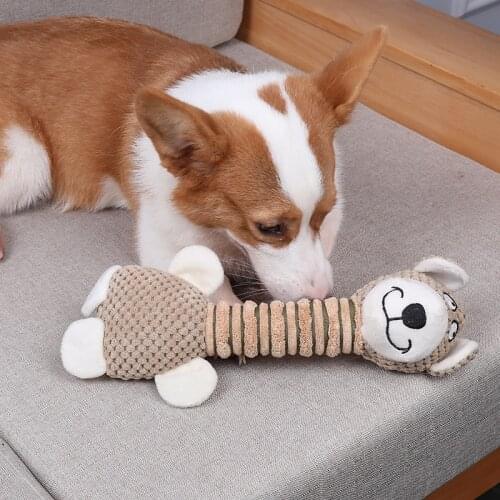 Dog Puppy Toys Pet Supplies Pets Chew Toy Animal Shape Bite Resistant for Small Medium Dog Accessories Plush Sound