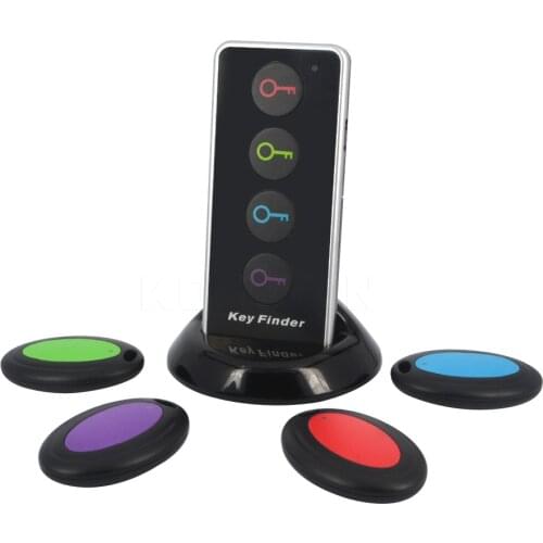 Kebidu Key Finder 4 in 1 Advanced Wireless Remote Key Locator Phone Wallets Anti-Lost with Torch function 4 receivers and 1 dock