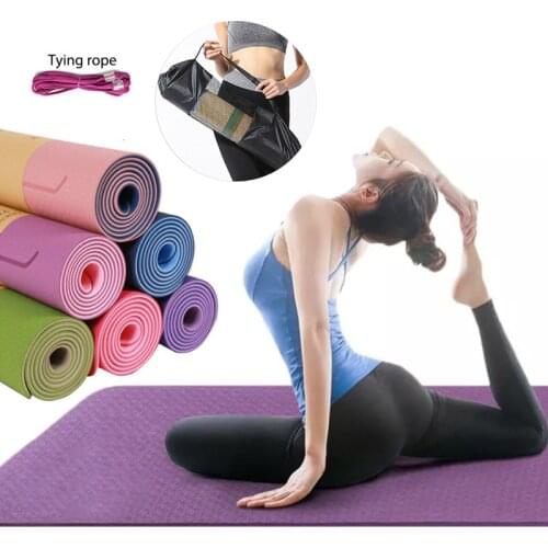 TPE Yoga Mat Anti-skid Sports Fitness Mat Thick Comfort Foam yoga matt for Exercise Non-slip Mat Yoga Sports Fitness Gymnastics
