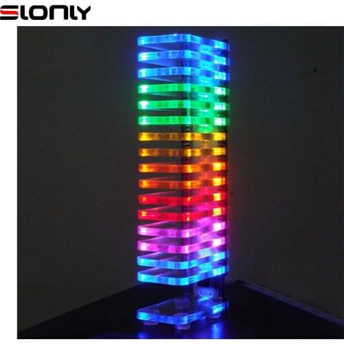 KS16 Music Spectrum VU Meter Fantasy Crystal Sound Column Light Cube LED Level Display Electronic Production DIY KITS VU Tower