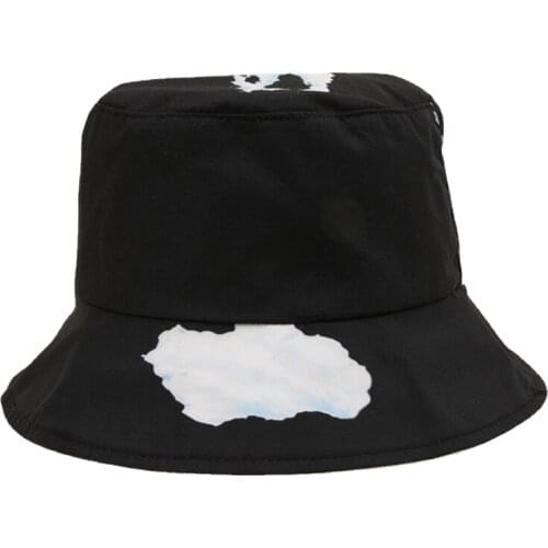 Summer Bucket Hats Outdoor Fisherman Sun Hat Trendy Funny for Men Women with Cloud Pattern in Constrast Colors