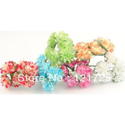 Small Wedding Bouquet Scrapbooking Decor Mini artificial Flower Hand Made Paper Flowers Free Shipping
