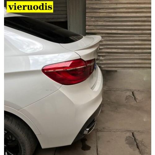 For BMW X6 E71 Modified Perform Style Fiberglass Primer Rear Luggage Compartment Spoiler Car Wing 2008~2013