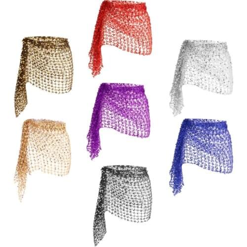 Fashion Womens Belly Dance Hip Scarf Costumes Sequins for Women Outfits