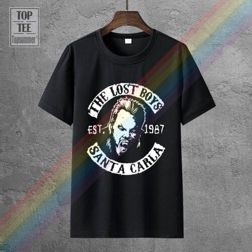 MenS T Shirt 2018 Fashion MenS Ladies 100% Cotton Cool Lost Boys San Cara Inspired Tee Shirt Vampire Creature