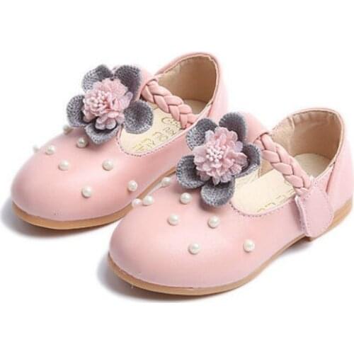 2020 Autumn New Girls Princess Shoes Pearl Bling Mary Janes Shoes Plaid Kids Flats Child Dress Shoes Baby Toddlers