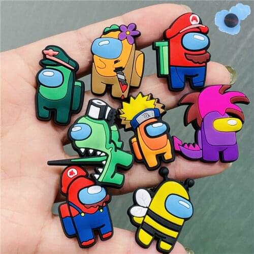 Single Sale 1Pcs Robot Shoe Charms Accessories Hot Game Shoe Decorations Anime Cartoon Croc Jibz Popular Ornaments Cosplay Gift