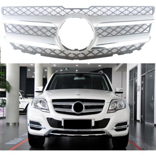 Front Racing Billet Bumper Grille Upper Facelift Grill For Mercedes-Benz X204 GLK Class 2013 2014 2015 GTR
