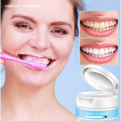 VIBRANT GLAMOUR Teeth Whitening Powder Natural Activated Charcoal Effectively Cleaning Hygiene Fresh Breath Oral Care Tools 50g