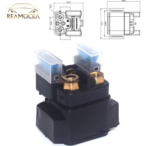 Reamocea Motorcycle Motor Starter Solenoid Relay Ignition Switch Fit For Yamaha YFM 660 400 Wolverine 450 Bruin 4YR-81940-00-00