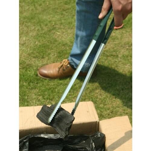 Charcoal Tongs Stainless Steel Fire Anti-scalding Tongs Heat-resistant Barbecue Carbon Clip Clamp BBQ Clip Grabbing Grill Tool