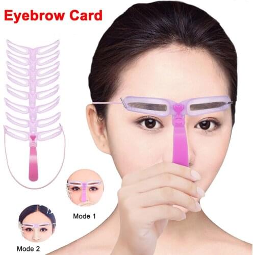 8PCS/Set Eyebrow Drawing Card Eyebrow Stencil Template Eyebrow Trimmer Eyebrow Card Beauty Tools Fast Drawing Thrush Aid Tool