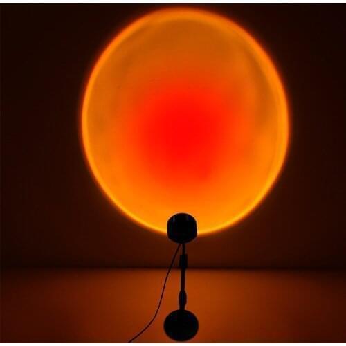 USB Rainbow Sunset Red Projector Led Night Light Sun Projection Desk Lamp for Bedroom Bar Coffee Store Wall Decoration Lighting