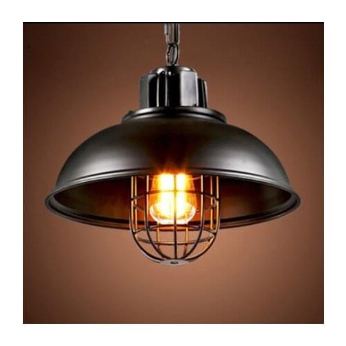 New American Industrial Loft Vintage Pendant Lights Black White Iron Edison Glass Retro Loft Vintage Pendant Lights Lamp deco