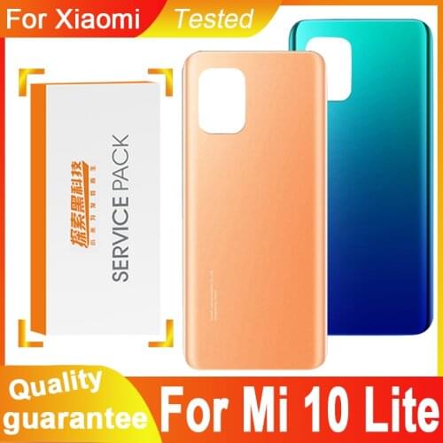 Back Housing Replacement for Xiaomi Mi 10 Lite Back Cover Battery Glass with adhesive Sticker for Mi 10 Lite Rear cover