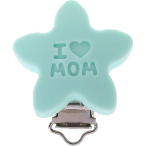 10pcs Baby Pacifier Clip Soother Teether Star Shape Silicone Safe Holder Saliva Towel Anti Fall Cute Clips Newborn Infant Feed