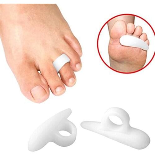 2Pcs Hammer Toe Cushions Protector Separator Gel Support Pad Temporary Corrector Thumb Valgus Separators Relief The Pain