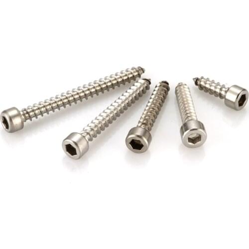 20Pcs 304 stainless steel M5*16/20/25/30/35/40/50mm Cylindrical head hex self tapping screw self tapping screw Model Screws GB70