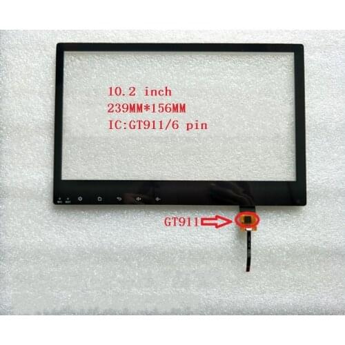 239*156 10.2 inch android navigation touch screen JTS018 IC:GT911 6 pin