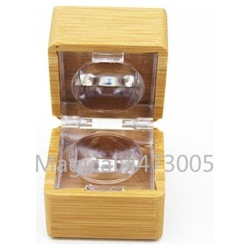 5g 20/30/50pcs Bamboo Natural Eyeshadow Box Eye Cream Cosmetic Jar Transparent AS Square DIY Cosmetics Packaging Container