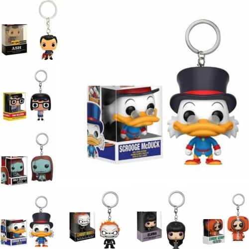 Keychain TINA BELCHER ASH SALLY SCROOGE McDUCK CHOST RIDER ELVIRA ZOMBIE KENNY Action Figure Model toys