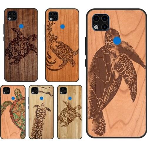 Turtle Wood Pattern Case For Xiaomi Redmi Note 8 Pro 9 Pro 7 9S 8T Cover For Redmi 9 9C 9A 7A 8A Coque