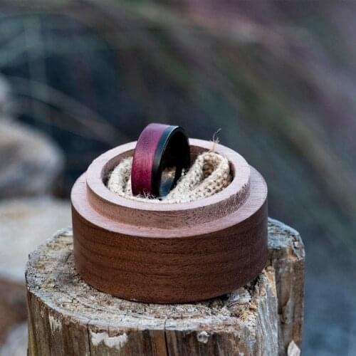 BOBO BIRD Wood Titanium Ring Wedding for Men Women Custom Personalized Creative Violet Rings New Fashion Trend Christmas Gifts