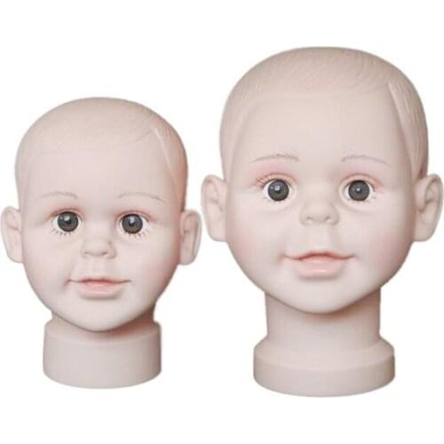 PVC Children Mannequin Manikin Head Model For Wig Hat Show Stand Display