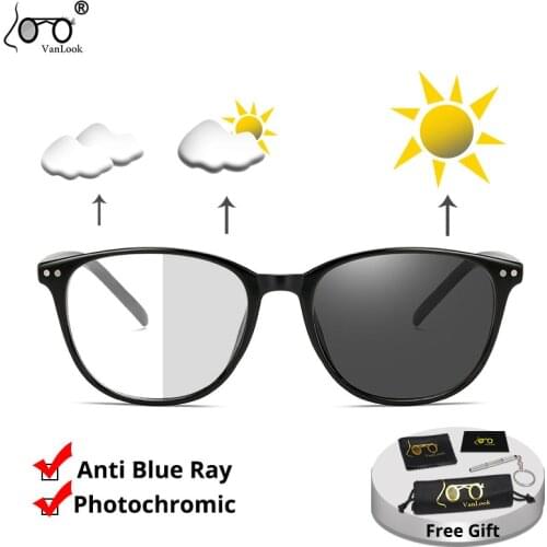 VANLOOK Photochromic Sunglasses Mens Glasses For Blue Light Protection Eyeglasses Frames Women computer radiation UV Eyewear
