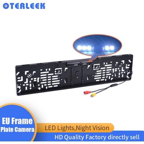 HD LED Rear View camera EU License Plate Frame Car Reverse Camera waterproof Back Up Camera for Monitor Stereo