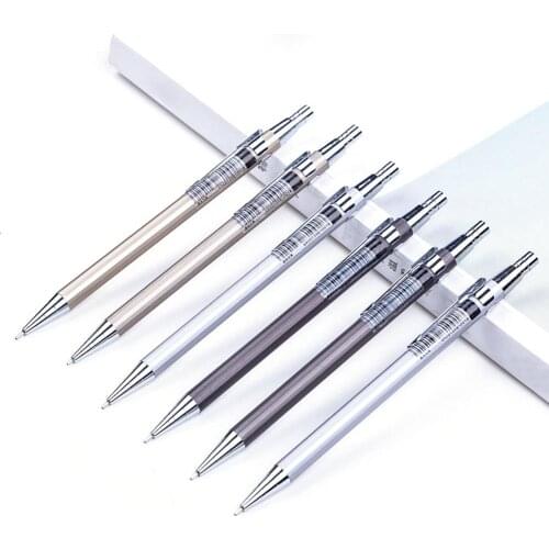 Student pencil 0.5mm 0.7mm Graphite Drafting Metal Writting Automatic Mechanical Pencil School Office Supplies Stationery