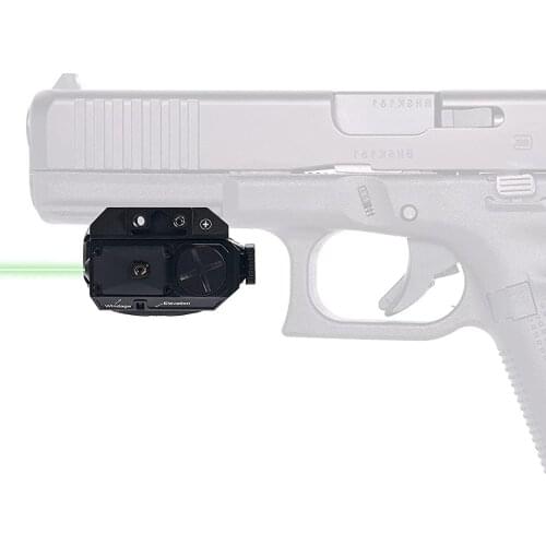 Compact Green Laser Light Flashlight for Picatinny Rails Pistol High Lumen Weapon Lights Lazer Combo Self Defense Equipment