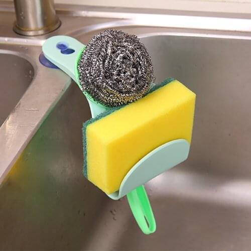 Creative sucker sponge hanging bags plastic drain basket of kitchen supplies racks Drain racks shelves