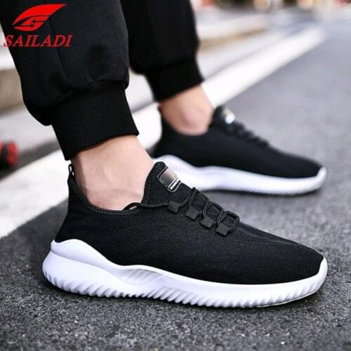 Sailadi Running Shoes Men Breathable Casual Fly Woven Sports Shoes Outdoor Walking Fitness Training Sneakers S9093