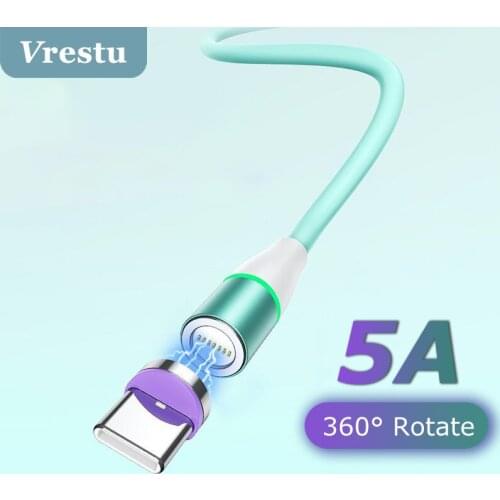 5A Magnetic Cable Micro USB Type C Charger Kable Super Fast Charge Data Magneto Cord for Samsung S21 Note 20 Plus Xiaomi Huawei