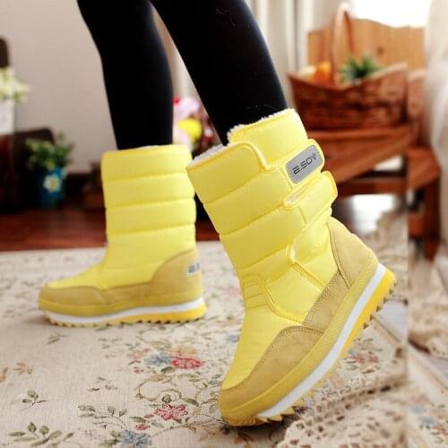 Cute women boots 2020 platform warm shoes woman waterproof winter boots women colorful velvet snow boot ladies shoe chunky boots
