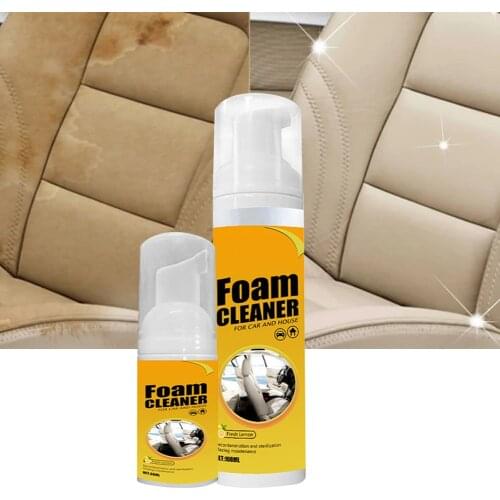 Multi-purpose Foam Cleaner Spray Car Interior Cleaner Anti-Aging Protection Car Interior Home Cleaning Foam Spray Lemon Scented