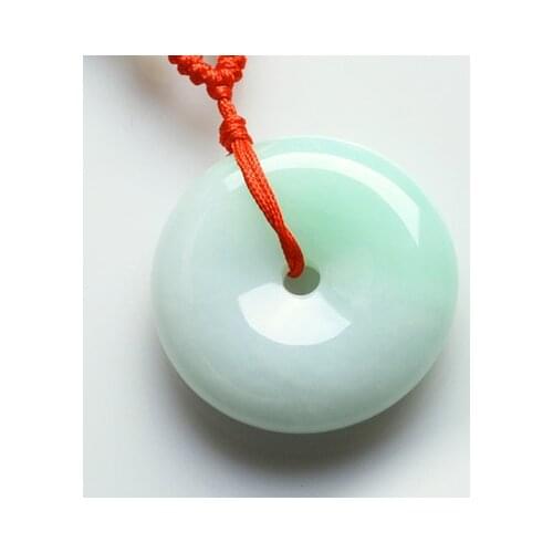 Natural Burmese Jade A Grade Donut Amulet Pendant Elegant Princess Jewelry Best Gift
