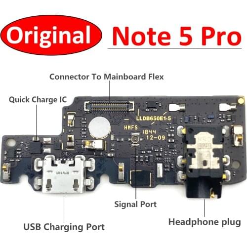 New Dock Charger Connector USB Charging Port Flex Cable For Xiaomi Redmi Note 5 Note5 Pro Global USB Flex Cable Repair Parts