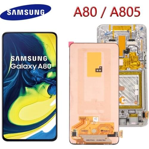 Original SUPER AMOLED 6.7'' LCD Display For Samsung Galaxy A80 Lcd A805 SM-A805F Touch Screen Digitizer Assembly+Service pack
