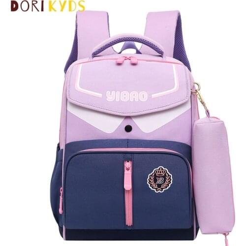2021 new schoolbag for boys and girls for Primary School Students Grade 1-3 childrens backpack contrast British Backpack