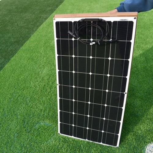 Panel Solar monocristalino para caravana y Camping, panel de vidrio de 100w, 18v, 12V, Nueva inclusión