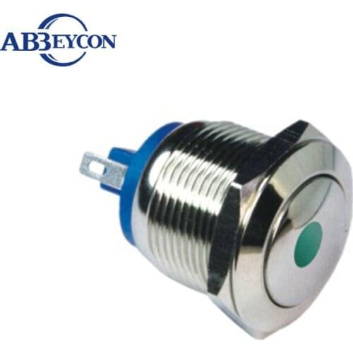 19mm Anti-Vandal Metal Shell High Dot LED Illuminated 22mm Flat Signal Lamp 3V 6V 12V 24V Indicator Custom Dash Warning Light