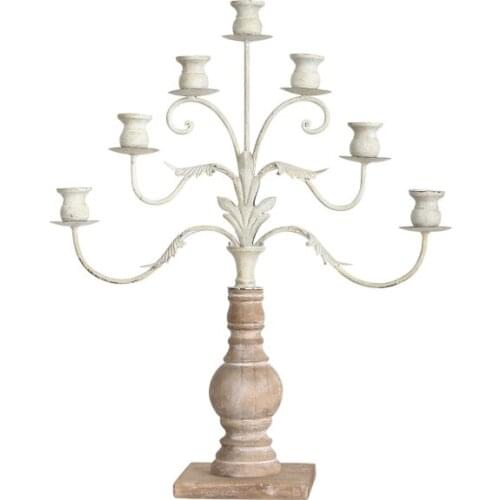 TT Retro Candlestick Decoration Nordic Romantic Light Luxury Candle Household Iron Guesthouse Decoration Candlelight Dinner