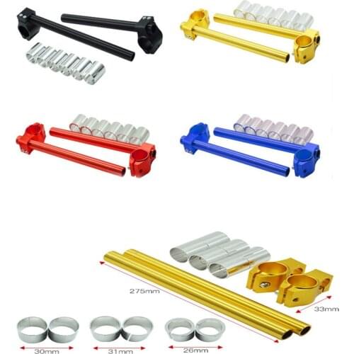 Universal 275MM Motorcycle CNC Racer Handlebar Racing Adjustable Clip On Fork Separate Handle Bar