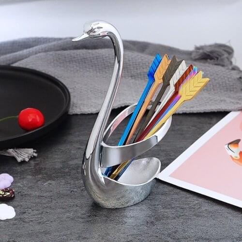 Stainless steel 304 fruit fork sign creative bow arrow snack fork trying eat small fork