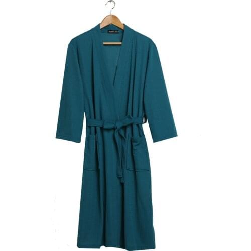 Bathrobe female 2019 summer thin pajamas sexy XL couple kimono robe mens quick-drying yukata home service spring l65